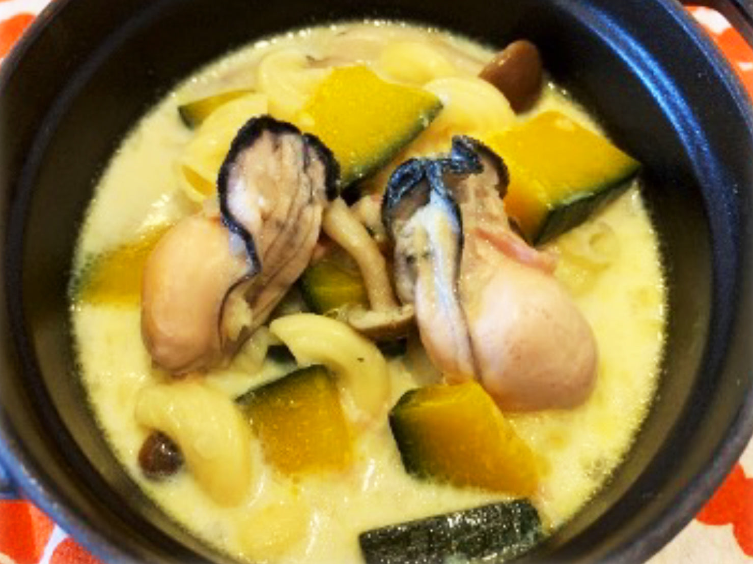 牡蠣とかぼちゃのスープ