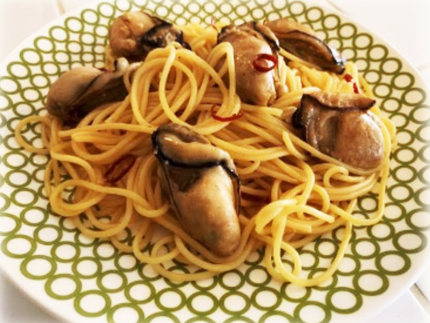 牡蠣のペペロンチーノ