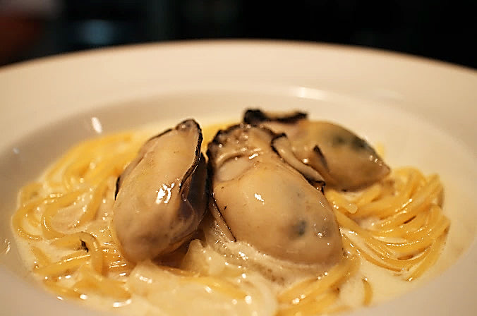 牡蠣のクリームパスタ